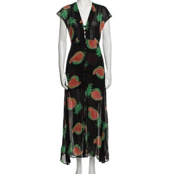 Reformation Womens Button Front Hydrangea Midi Dress size XS - Picture 14 of 16